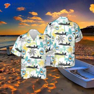 The U.s. Air Force 301st Fighter Squadron F-22a Raptor Hawaiian Shirt.