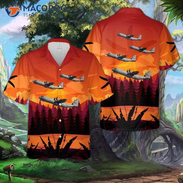 The U.s. Air Force 39th Airlift Squadron’s Lockheed C-130j Super Hercules Hawaiian Shirt