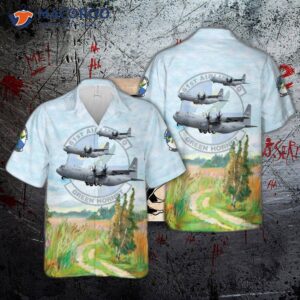 The U.s. Air Force 61st Airlift Squadron’s Lockheed C-130j Hercules Hawaiian Shirt.