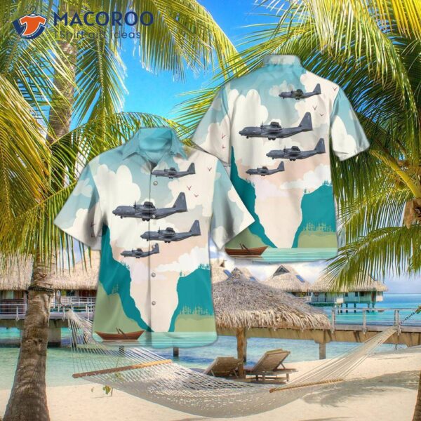 The U.s. Air Force 67th Special Operations Squadron Mc-130j Commando Ii Hawaiian Shirt