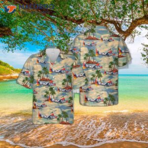 The U.s. Air Force Bell Helicopter Textron Xv-3 Hawaiian Shirt.