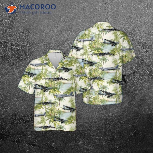 The U.s. Air Force Boeing B-52 Stratofortress Hawaiian Shirt.