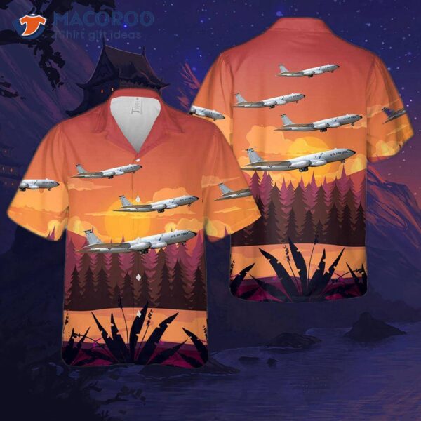 The U.s. Air Force Boeing Kc-135a Stratotanker 717-100a Hawaiian Shirt