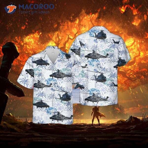 The U.s. Air Force Boeing Mh-139 Grey Wolf Hawaiian Shirt.