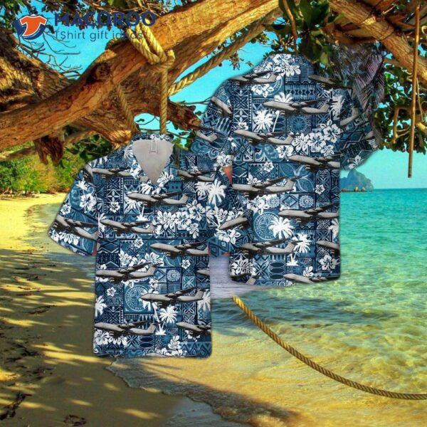 The U.s. Air Force Lockheed C-5m Super Galaxy Hawaiian Shirt.