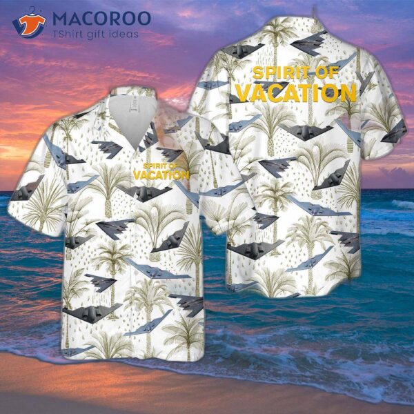 The U.s. Air Force Northrop Grumman B-2 Spirit Hawaiian Shirt.