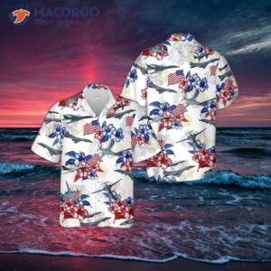 The U.s. Air Force Rockwell B-1 Lancer Hawaiian Shirt For Fourth Of July.
