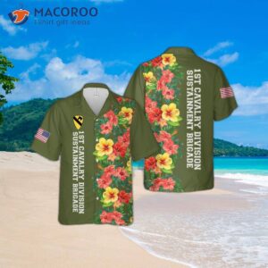 The U.s. Army 1st Cavalry Division Sustaint Brigade Hawaiian Shirt.