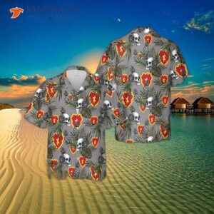 The U.s. Army 25th Infantry Division Sustaint Brigade Hawaiian Shirt.