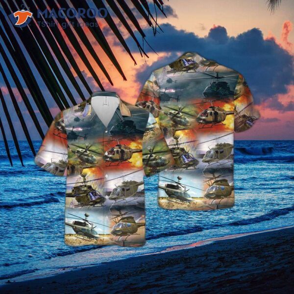 The U.s. Army Bell Oh-58 Kiowa Hawaiian Shirt.