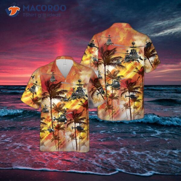 The U.s. Army Bell Oh-58 Kiowa Hawaiian Shirt.