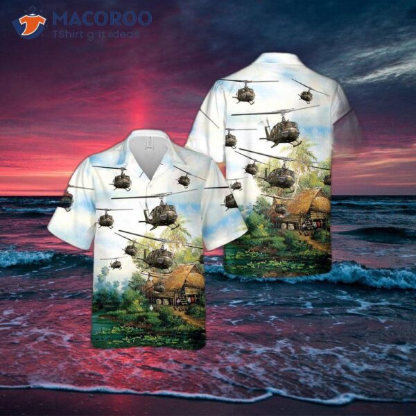 The U.s. Army Bell Uh-1 Huey Hawaiian Shirt.