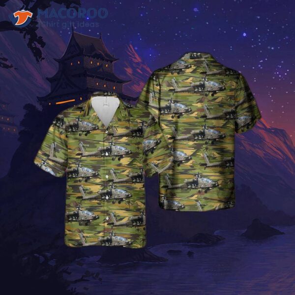 The U.s. Army Boeing Ah-64d Apache Hawaiian Shirt.