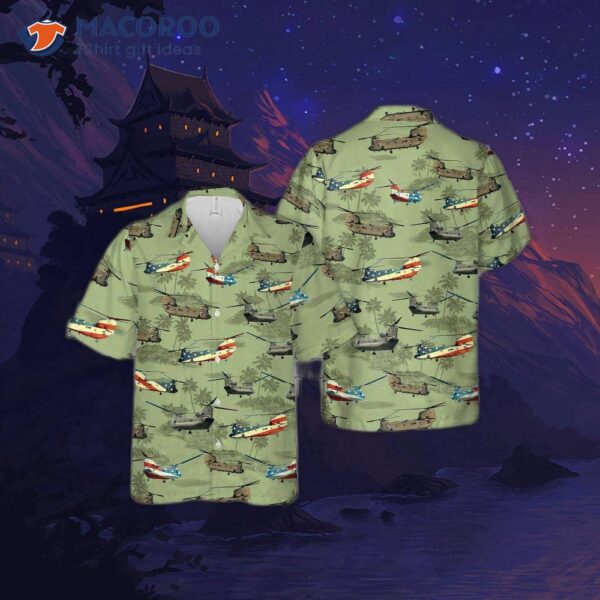 The U.s. Army Boeing Ch-47 Chinook Hawaiian Shirt.