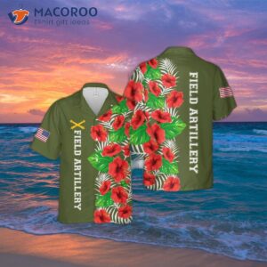 The U.s. Army Field Artillery Branch Badge Hawaiian Shirt.