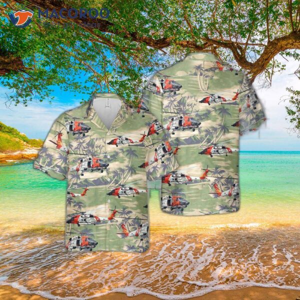 The U.s. Coast Guard Helicopter Hawaiian Shirt