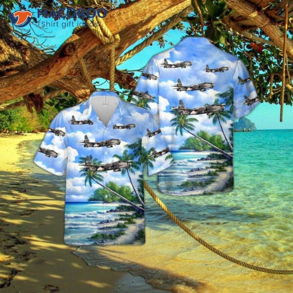 The U.s. Navy Ap-2h Neptune Of Vah-21 Roadrunners’ Hawaiian Shirt