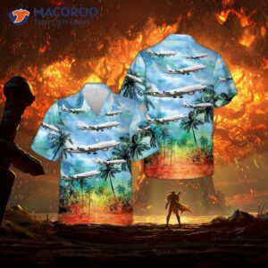 The U.s. Navy Boeing E-6b Mercury Vq-3 Ironman Hawaiian Shirt.