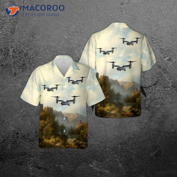 The U.s. Navy Cmv-22b Osprey Hawaiian Shirt.