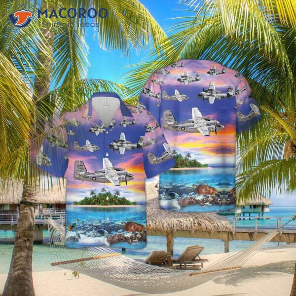 The U.s. Navy Grumman C-1 Trader From Vrc-50 Hawaiian Shirt