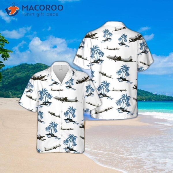 The U.s. Navy Lockheed P-3 Orion Hawaiian Shirt.