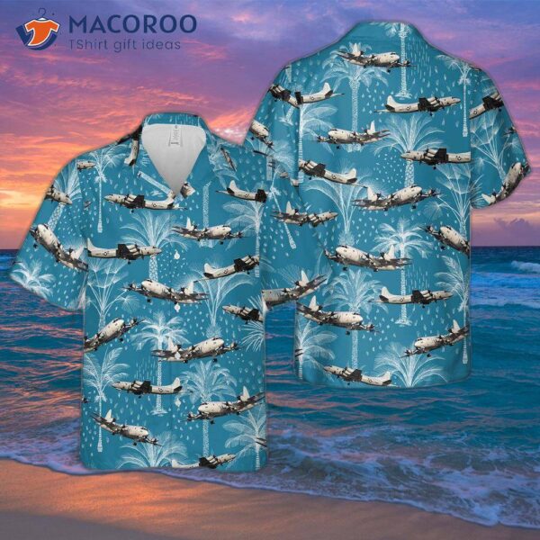 The U.s. Navy Lockheed P-3 Orion Hawaiian Shirt.