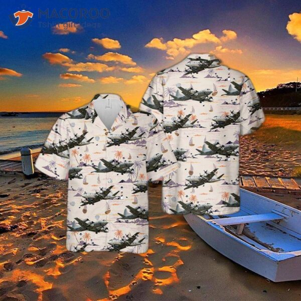 The U.s. Navy Lockheed P-3 Orion Hawaiian Shirt.