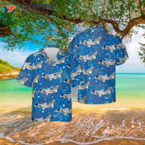 The U.s. Navy Lockheed S-3 Viking Of Vs-37 Fourth July Hawaiian Shirt