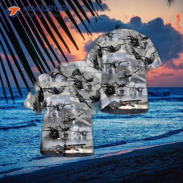 The U.s. Navy Pbm-5 Mariner Hawaiian Shirt.