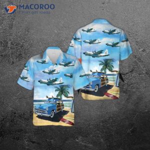 The U.s. Navy’s Lockheed C-130f Hercules Of Vrc-50 Wears A Hawaiian Shirt.