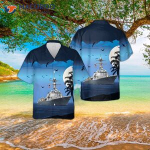 The U.s. Navy Uss Bainbridge Ddg-96 Destroyer Hawaiian Shirt.