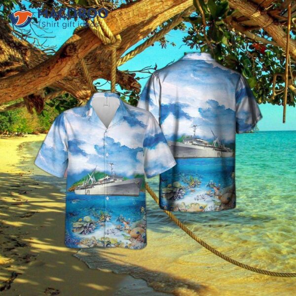 The U.s. Navy Uss Emory S. Land (as-39) Hawaiian Shirt