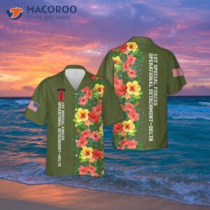 The Us Army First Special Forces Operational Detacht Delta (1st Sfod-d) Hawaiian Shirt