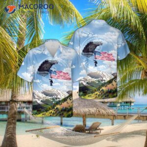 The Us Army Maneuver Center Of Excellence Command Exhibition Parachute Team Silver Wings’ Hawaiian Shirt