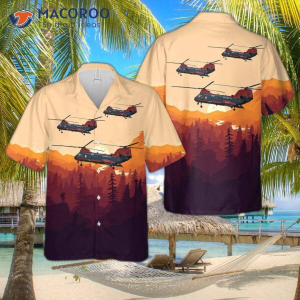 The Us Marine Corps Boeing Vertol Hh-46e Sea Knight Of Vmr-1 “roadrunners” Hawaiian Shirt