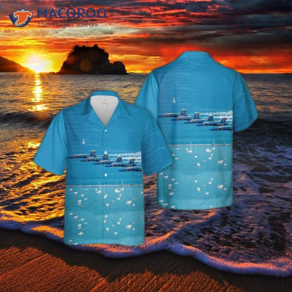 The Us Navy Blue Angels Air And Water Show Hawaiian Shirt