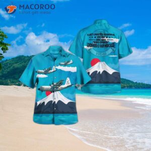 The Us Navy’s Lockheed C-130f Hercules Of Vrc-50 Foo Dogs Has A Hawaiian Shirt.