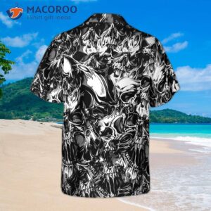 Third-diional Skull Pattern Hawaiian Shirt