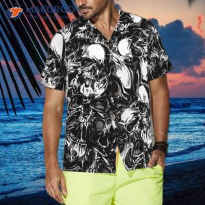 third diional skull pattern hawaiian shirt 2