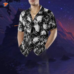 third diional skull pattern hawaiian shirt 4