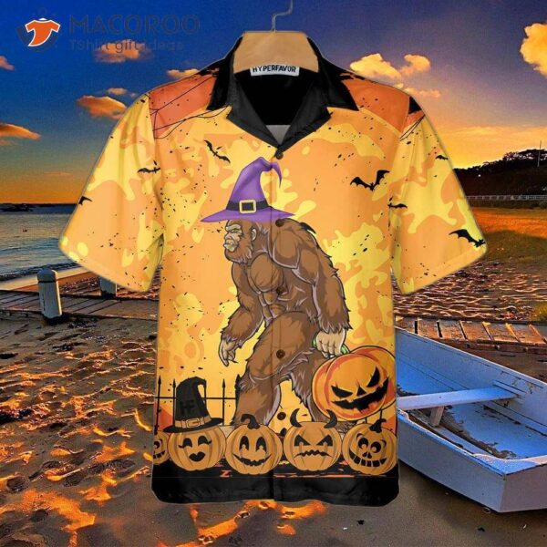 This Is My Human Costume Halloween Hawaiian Shirt, Bigfoot And Funny Shirt For Halloween.