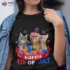 Three Cat Happy 4th Of July Balloon Lover Independence Day Shirt