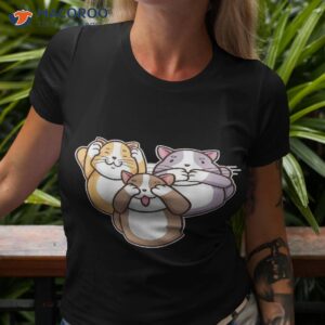 Three Wise Cats Shirt See Hear Speak No Evil Christmas Anime