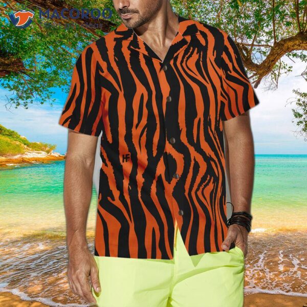 Tiger- And Zebra-striped Hawaiian Shirt