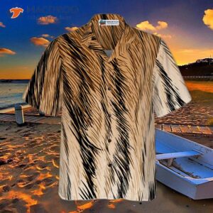 tiger striped pattern hawaiian shirt 2