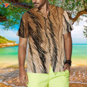 tiger striped pattern hawaiian shirt 3