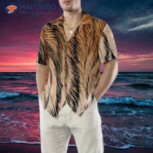 tiger striped pattern hawaiian shirt 4