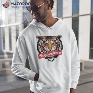 tiger supreme box logo shirt hoodie 1