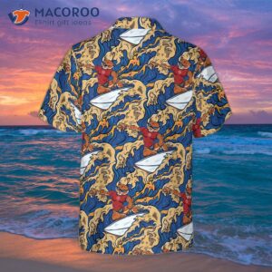 tiger surf roaring waters hawaiian shirt 1