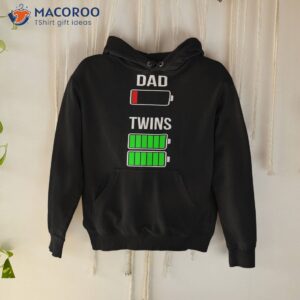 Tired Dad Low Battery Twins Full Charge Funny Gift T Shirt